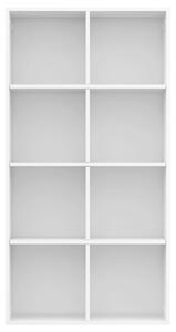 Knihovna/příborník - bílá vysoký lesk | 66x30x130 cm