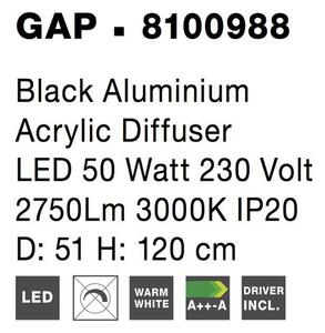Nova Luce Závěsné LED svítidlo GAP, 50W 3000K Barva: Bílá