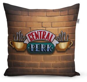 Sablio Polštář Seriál přátelé CENTRAL PERK Cihly - 40x40 cm