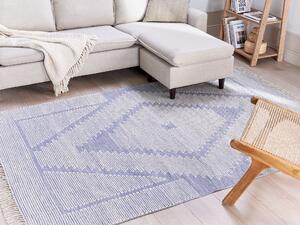 Bavlněný koberec 160 x 230 cm modrý/bílý ANSAR