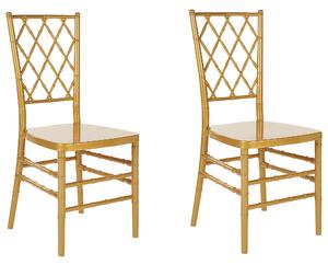 Sada 2 jídelních židlí zlaté CLARION