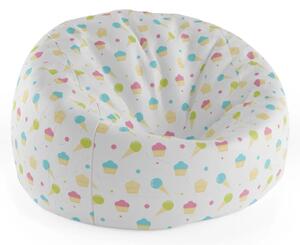 Sablio Sedací vak Cocoon Zmrzlinky s muffiny - 75 x 45 x 35 cm