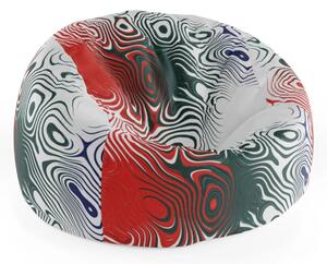 Sablio Sedací vak Cocoon Dvoubarevná abstrakce - 75 x 45 x 35 cm