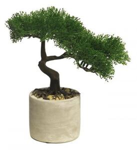 Umělá bonsaj, v květináči, zelená, výška 25 cm