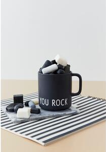 Černý porcelánový hrnek 250 ml You Rock – Design Letters