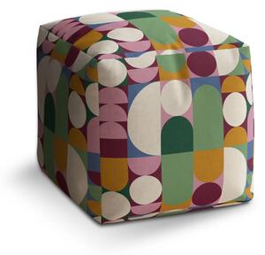 Sablio Taburet Cube Barevná rovnováha - 40x40x40 cm