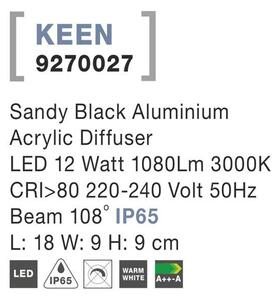 Nova Luce Venkovní nástěnné svítidlo KEEN, LED 12W 3000K 108st. IP65 Barva: Bílá