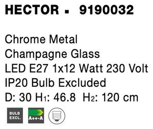 Nova Luce Závěsné svítidlo HECTOR, E27 1x12W Barva: Opálové sklo