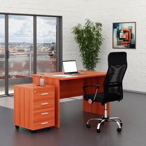 Sestava kancelářského nábytku SimpleOffice 1, 120 cm, třešeň