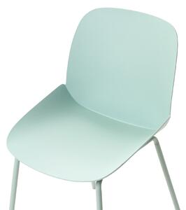 Sada 2 jídelních židlí mátově zelené MILACA