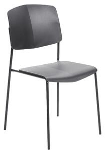 Sada 4 jídelních židlí černé ASTORIA