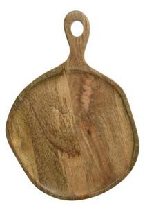 Servírovací prkénko s rukojetí z mangového dřeva, rozměr 23 x 35 cm, hnědé
