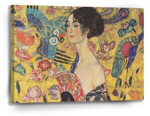 Sablio Obraz Dáma s vějířem - Gustav Klimt - 90x60 cm