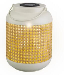 Solární kovová LED lucerna, Lumineo, rozměr 20 x 27 cm, žluto - bílá