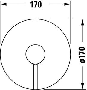 Jednopáková podomítková sprchová baterie Duravit Circle