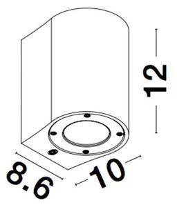 Nova Luce Venkovní nástěnné svítidlo LIDO, GU10 1x7W IP65 Barva: písková