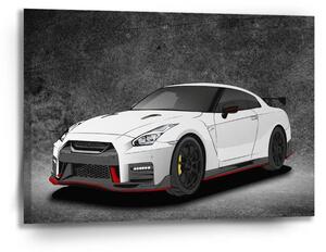 Sablio Obraz Nissan GTR 35 Šedý - 90x60 cm