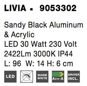 Nova Luce Nástěnné svítidlo nad obrazy a zrcadla LIVI, LED 30W 3000K IP44, 96cm Barva: Bílá