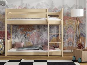 Patrová postel Alvin, Borovice přírodní, 80x180 cm