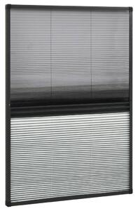 Plisovaná okenní síť proti hmyzu se zástěnou hliník 80 x 120 cm