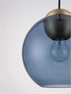 Nova Luce Závěsné svítidlo MIDORI, 24cm, E27 1x12W Barva: Modré sklo