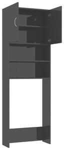 Koupelnová skříňka Wendover - 64 x 25,5 x 190 cm | černá vysoký lesk