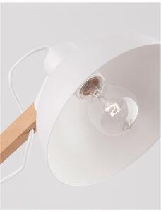 Nova Luce Stojací lampa MUTANTI, přírodní Dřevo E27 1x12W Barva: Bílá