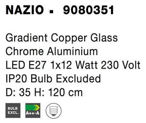 Nova Luce Závěsné svítidlo NAZIO, 35cm, E27 1x12W Barva: Měď