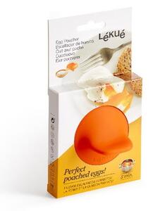 Oranžová silikonová formička na ztracené vejce Lékué Pouched