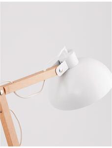 Nova Luce Stojací lampa MUTANTI, přírodní Dřevo E27 1x12W Barva: Bílá