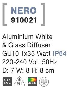 Nova Luce Venkovní nástěnné svítidlo NERO, GU10 1x7W IP54 světlo dolů Barva: Šedá