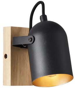 Brilliant 99795/86 TRONTE - Dřevěná lampa na zeď, 1 x E14 (Nástěnná lampička se dřevěnou monturou)
