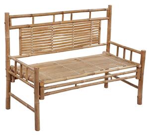 Zahradní lavice s poduškou 120 cm bambus