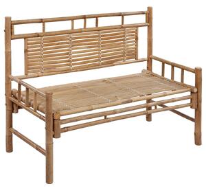 Zahradní lavice s poduškou 120 cm bambus