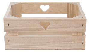 Orion Dřevěná bedýnka Industrial Srdce, 20 x 14,5 x 8 cm