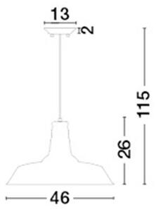 Nova Luce Závěsné svítidlo OSTERIA, 46cm, E27 1x12W Barva: Bílá