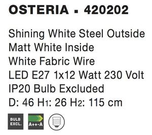 Nova Luce Závěsné svítidlo OSTERIA, 46cm, E27 1x12W Barva: Rezavá