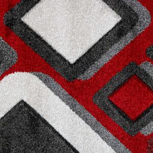 J-Line Kusový koberec Wilmer 5801B černo-červený BARVA: Červená, ROZMĚR: 120x170 cm