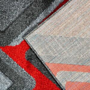 J-Line Kusový koberec Wilmer 5801B černo-červený BARVA: Červená, ROZMĚR: 120x170 cm
