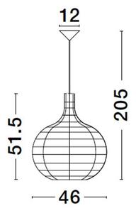 Nova Luce Závěsné svítidlo GRIFFIN, ø 46cm, E27 1x12W