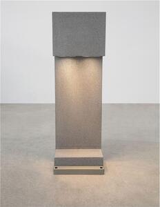 Nova Luce Venkovní sloupkové svítidlo GRANTE šedý beton a hliník GU10 2x10W IP65