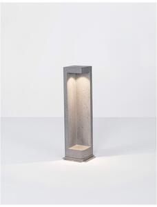 Nova Luce Venkovní sloupkové svítidlo GRANTE šedý beton a hliník LED 5W 3000K IP65