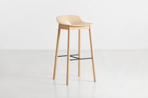 Barová židle "Mono", 75 cm, 2 varianty - Woud Varianta: dub, světlý lak