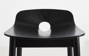Barová židle "Mono", 75 cm, 2 varianty - Woud Varianta: jasan, černá barva