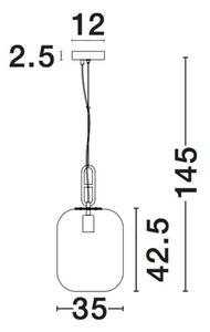 Nova Luce Závěsné svítidlo HUNTER, 35cm, E27 1x12W