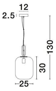 Nova Luce Závěsné svítidlo HUNTER, 25cm, E27 1x12W