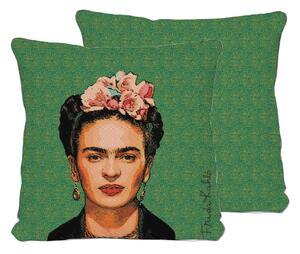 Zelený polštář Madre Selva Frida, 45 x 45 cm
