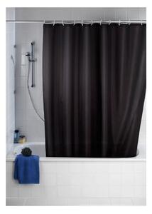 Černý sprchový závěs s protiplísňovou povrchovou úpravou Wenko, 180 x 200 cm