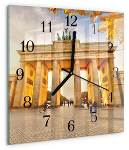 Skleněné hodiny na stěnu Berlín zskc-30x30-00176945