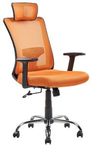 Otočná kancelářská židle oranžová NOBLE